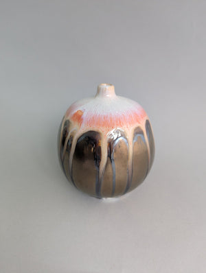 Des Pots - Vaasjes porselein met reactief glazuur ass. 12.5 cm, d 11 cm - Schreuder - kraan.shop
