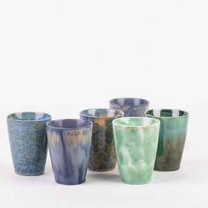 Des Pots - Bekers in steengoed met reacief glazuur h.10 d.8,5 - Schreuder - kraan.shop