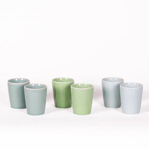 Des Pots - Celadon bekers assorti h.9 d.7 cm - Schreuder - kraan.shop