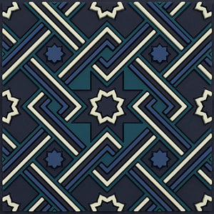 Images d'Orient - Coaster Matéa Navy - Schreuder - kraan.shop
