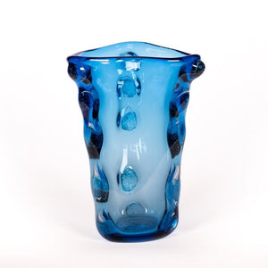 Des Pots - Glazen knoppenvaas turquoise h.35 d.23 - Schreuder - kraan.shop
