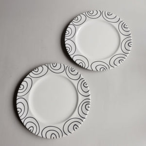 recZqo991CdnfRjRV - Handbeschilderd gourmet dinerbord 27 cm "graugeflammt" - Schreuder - kraan.shop