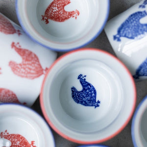 Des Pots - Kleine beker met kip of haan h.7 d.7 per 48 - Schreuder - kraan.shop