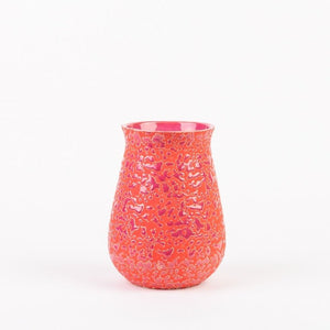 Des Pots - "Mars" vaas oranje/rood "tijgerprint" h20cm/d14,5cm - Schreuder - kraan.shop
