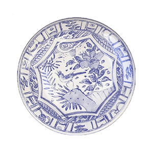 recpWiBAy226WNYUy - Oiseau bleu monochrome dessertbord - Schreuder - kraan.shop