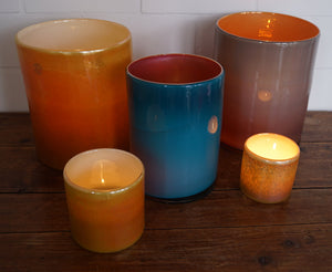 Des Pots - Poederglas vaas, h21/d18 grijs - Schreuder - kraan.shop