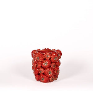 Des Pots - Vaas met rode tomaten, h. 18 cm, diameter 15 cm. - Schreuder - kraan.shop