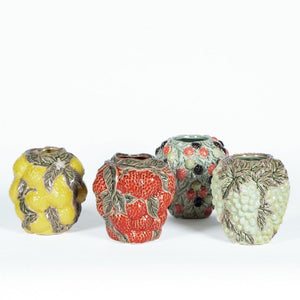 Des Pots - Vaasje met FRUIT ASSORTI fijn geglazuurd aardewerk 15 cm d. 13,5 - Schreuder - kraan.shop