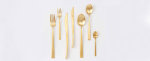 Cutipol Duna matt gold dessertlepel - Schreuder-kraan.shop