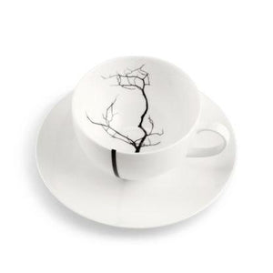 Dibbern Black Forest - Coffee / Tea cup round 0,25 L. & Saucer white - Schreuder-kraan.shop