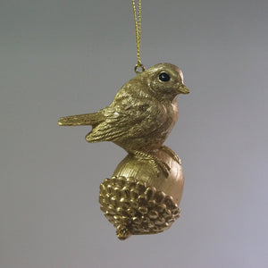 Goodwill-Vergulde vogel op eikel 7 cm - Schreuder-kraan.shop