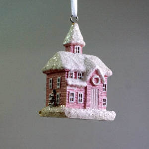 GoodwillBesneeuwd huis kerstboomhanger 8 cm - Schreuder-kraan.shop