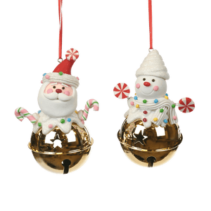 Goodwill-Candy Santa + Snowman op bel, h.11 cm (set 2) - Schreuder-kraan.shop