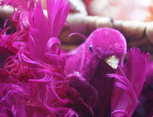Goodwill-Curly Tail Bird, purperen vogel op clip,16 cm - Schreuder-kraan.shop