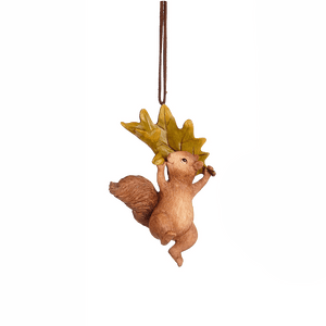 Goodwill-Eekhoorn aan eikenblad, hanger h.12 cm - Schreuder-kraan.shop