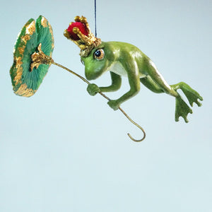 Goodwill-Frog Prince holding a lily pad - Schreuder-kraan.shop