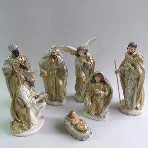 Goodwill-Heilige Familie, kerststal met zeven figuren, 30,5 cm - Schreuder-kraan.shop