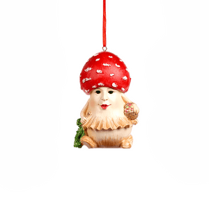 Goodwill-Mushroom man met groenteblad, hanger h. 10 cm - Schreuder-kraan.shop