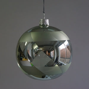 Goodwill-Spiegelende gestreepte bal, half open, 8 cm - Schreuder-kraan.shop