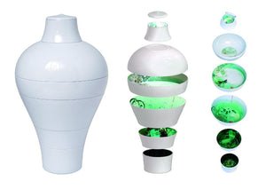 Ibride Ming Aqua (wit) - stapelbare set van 6 kommen en bakjes - Schreuder-kraan.shop