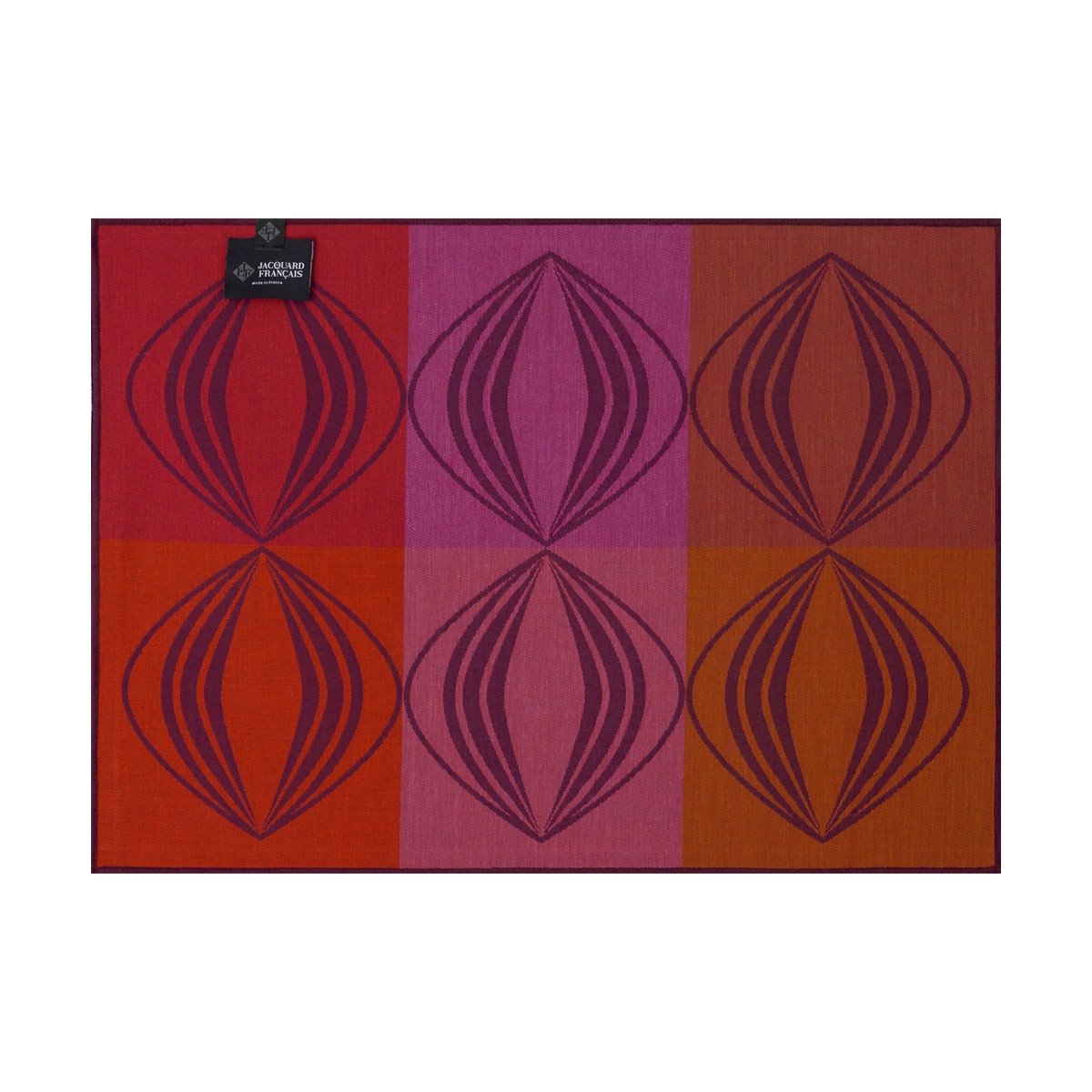 Kaléidoscope Vision prune placemat (50×38 cm) katoen (set van twee) - Schreuder-kraan.shop