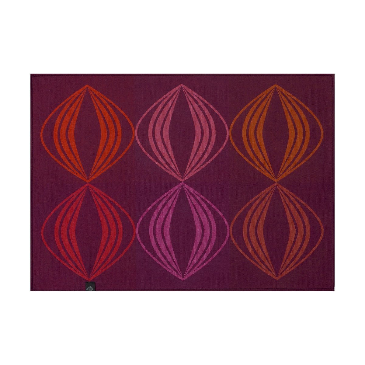 Kaléidoscope Vision prune placemat (50×38 cm) katoen (set van twee) - Schreuder-kraan.shop