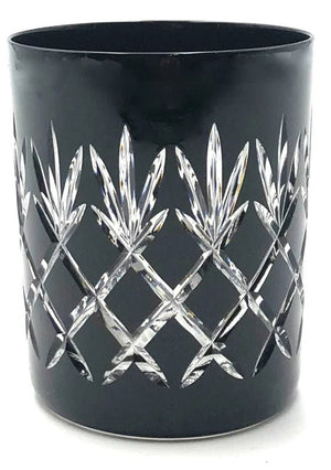LuxoriaEwa gekleurd en geslepen kristallen whiskytumbler black - Schreuder-kraan.shop