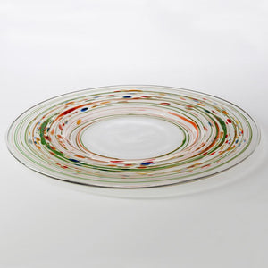 "Piatto grande" - glazen bord 31 cm door Massimo Lunardon - Schreuder-kraan.shop