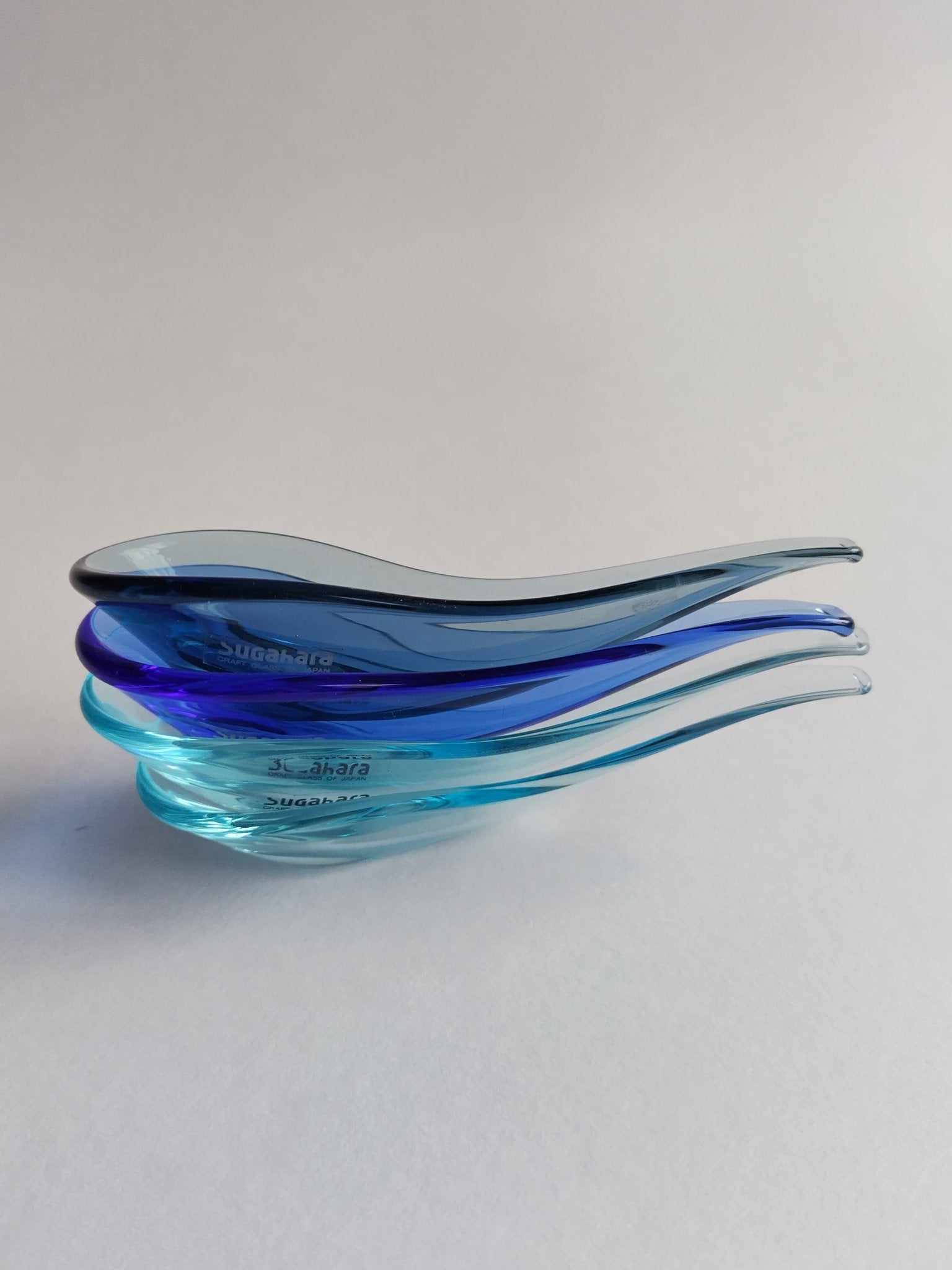 Sugahara-Amuselepel van glas 35 x 105 mm cobalt blue - Schreuder-kraan.shop