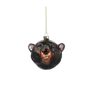 GoodwillBlack bear, glazen kerstboomversiering, 8 cm - Schreuder-kraan.shop