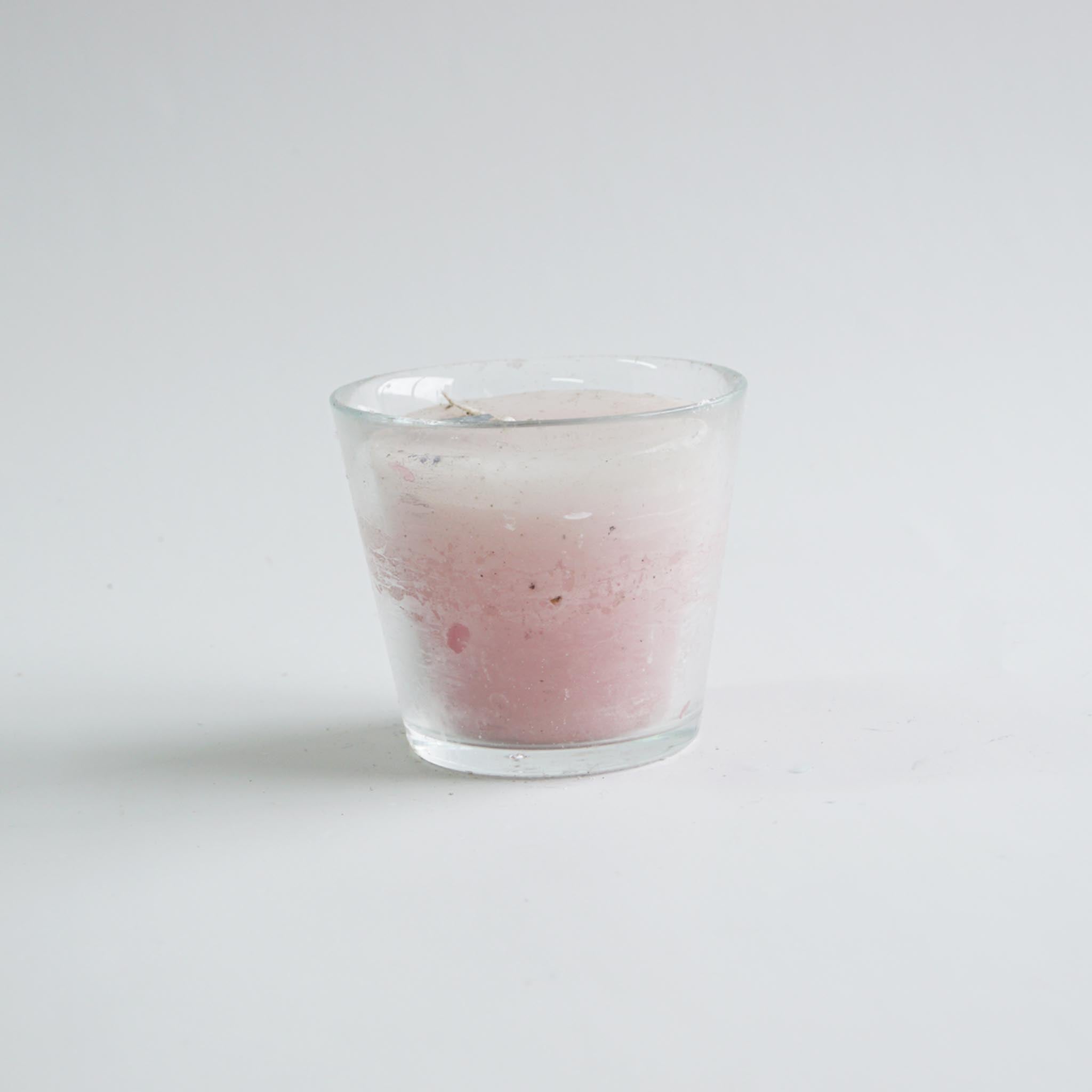 Lume-Kaars in glas, voor buiten - poeder roze - Schreuder-kraan.shop