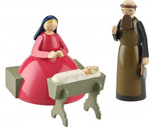 Wendt & Kühn-Kerstgroepje - Jozef, Maria en Jezus, 3 figuren h. 7,5 cm (zonder engel) - Schreuder-kraan.shop