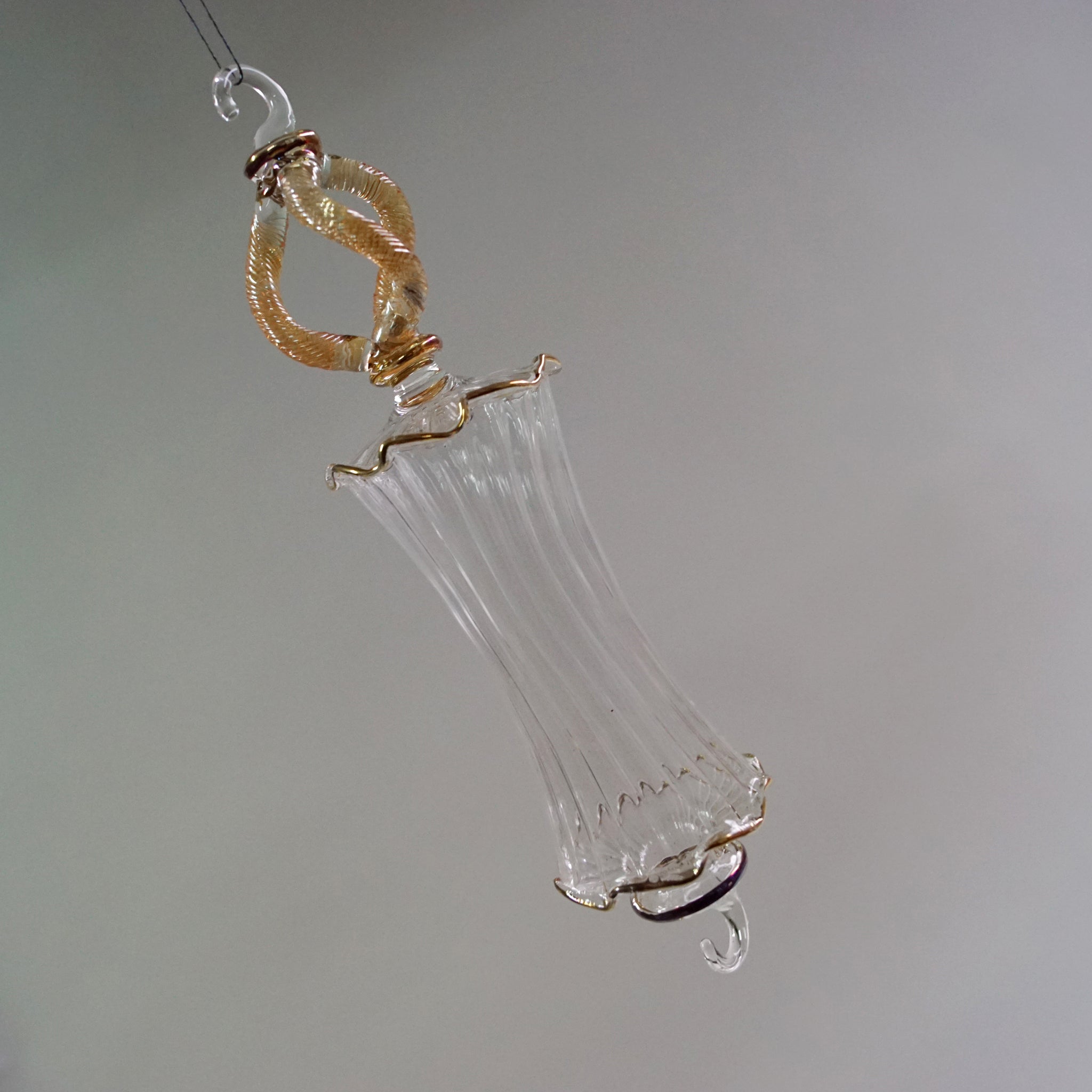 Goodwill-Kersthanger goud luster glas 15 cm - Schreuder-kraan.shop