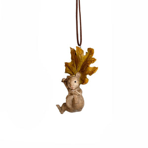Goodwill-Muis aan eikenblad, hanger h.12 cm - Schreuder-kraan.shop