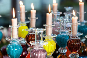 Des Pots - Multicolor glazen kandelaars - Schreuder - kraan.shop