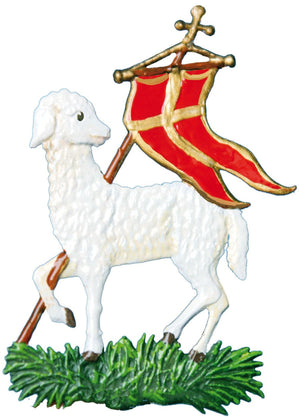 S&K handbeschilderd tin-Paashanger: paaslam - Schreuder-kraan.shop