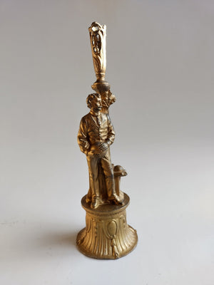 S&K kandelaars-Remarkable and rare American 19th century candlestick with a bowler - sports memorabilia - Schreuder-kraan.shop