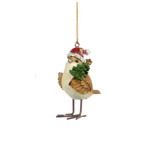 GoodwillXmas bird, kerstvogel met kerstboom, hoogte 7 cm - Schreuder-kraan.shop