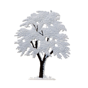 S&K handbeschilderd tin-Kastanjeboom in de winter h. 9 cm - Schreuder-kraan.shop