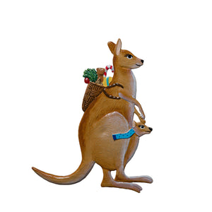 S&K handbeschilderd tin-Kerstboomhanger kangoeroe - Schreuder-kraan.shop