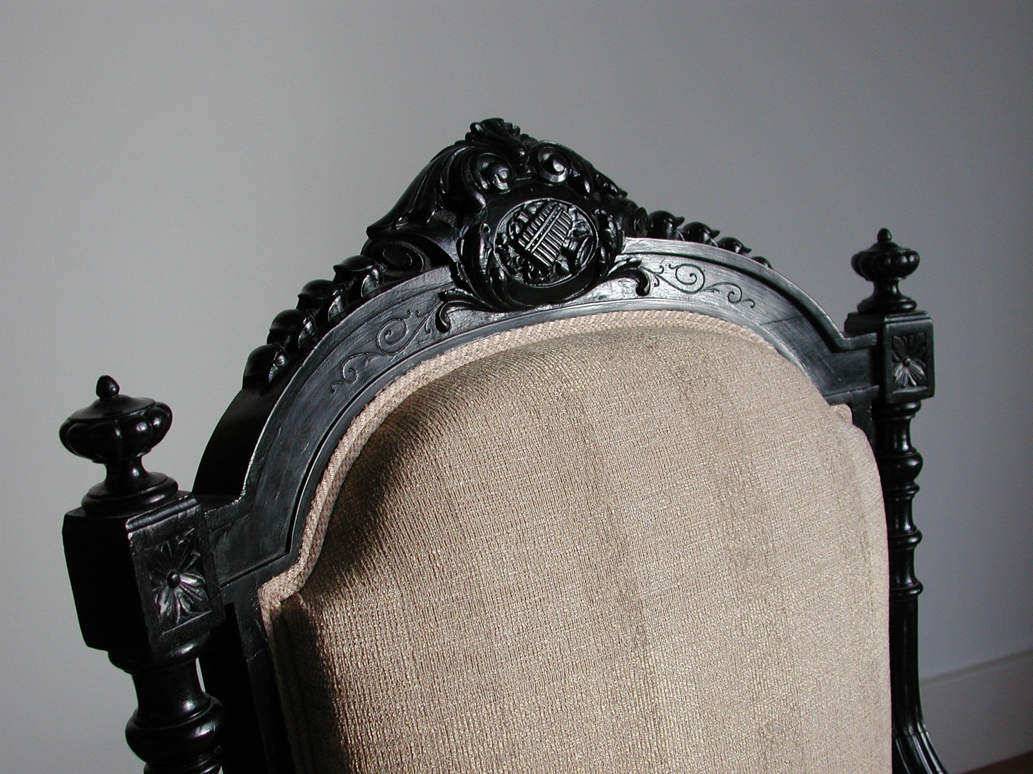 S&K meubelen-Twee zwartgepolitoerde armfauteuils style Louis XVI ca. 1880-1890 (set) - Schreuder-kraan.shop