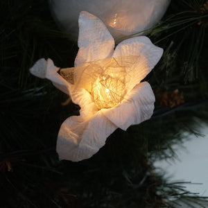 S&K-Witte lelies feeënverlichting 35 lichtjes LED, ca 3 meter - Schreuder-kraan.shop